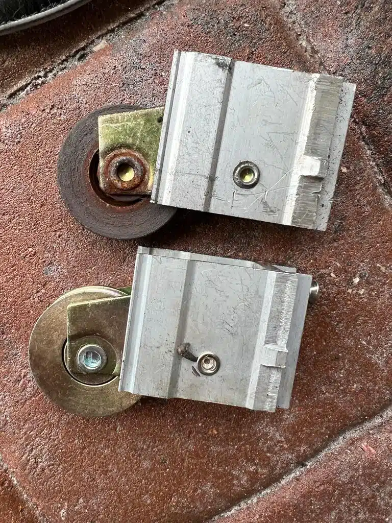 Sliding Door Rollers before and before 2
